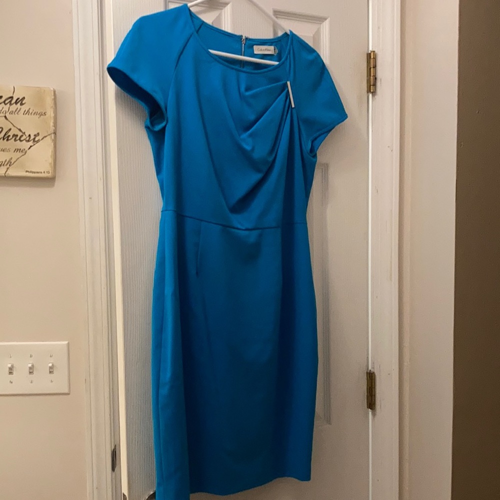 Calvin Klein teal dress
